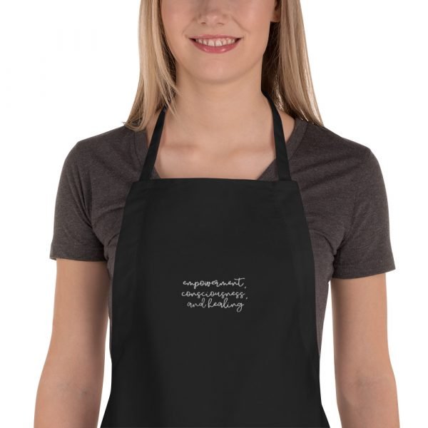 "Empowerment, Consciousness, and Healing" Embroidered Apron - Image 2