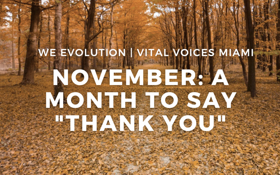 November newsletter: a month to say “thank you”